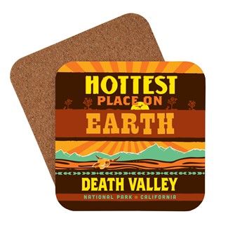 Death Valley National Park Hottest Place on Earth Brown Coaster | American Made Coaster