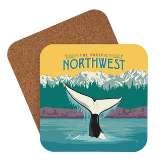 Pacific North West Whale Tail Coaster | American made coaster