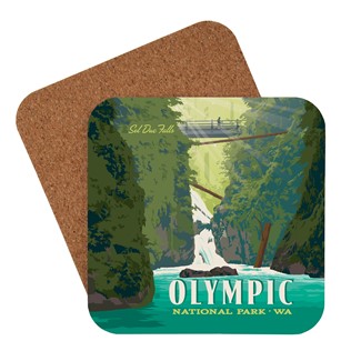 Olympic National Park Sol Duc Falls Coaster | American Made Coaster