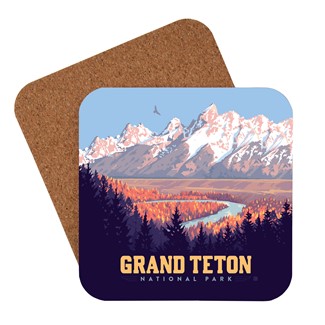 Grand Teton National Park Snake River Valley Coaster | American Made Coaster