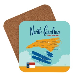 North Carolina Map Coaster | American Made Coaster
