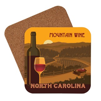 Mountain Wine North Carolina Coaster | Themed coasters