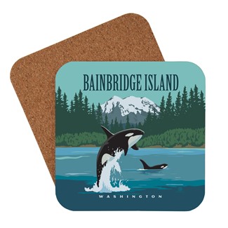 Bainbridge Island, Washington Orca Coaster | American Made Coaster