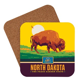 North Dakota State Pride Coaster | American Made Coaster