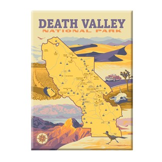 Death Valley National Park Map Magnet | American Made Magnet