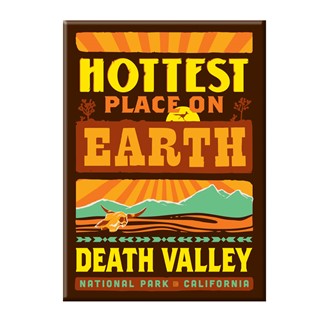 Death Valley National Park Hottest Place on Earth Brown Magnet | American Made Magnet