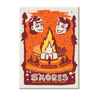 Rocky Mountain National Park Smores Magnet | Metal Magnet