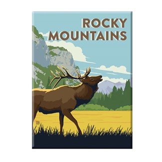 Rocky Mountain Bugling Elk Magnet | Metal Magnet