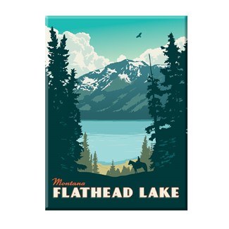 Flathead Lake Montana Magnet | American Made Magnet