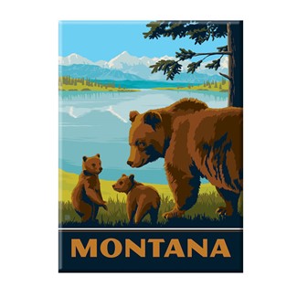 Montana Wildlife Bears Magnet | American Made Magnet
