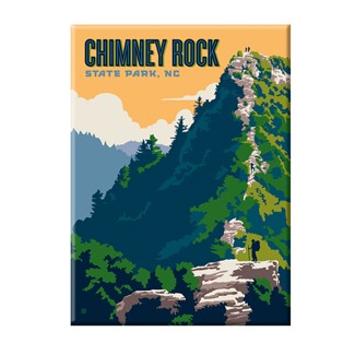 Chimney Rock State Park North Carolina Mountain Top Magnet | American Made Magnet