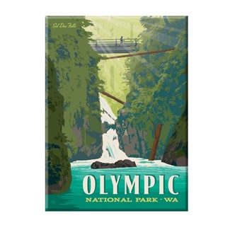 Olympic National Park Sol Duc Falls Magnet | National Park themed magnets