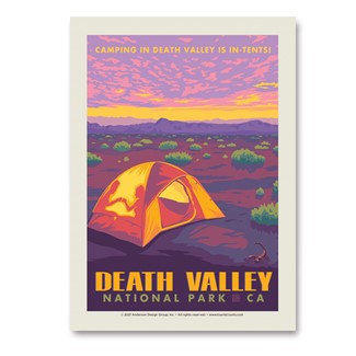 Death Valley Camping Vert Sticker | Vertical Sticker