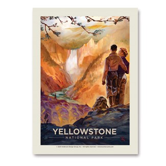 Yellowstone National Park Yellowstone Falls Vert Sticker | American Made