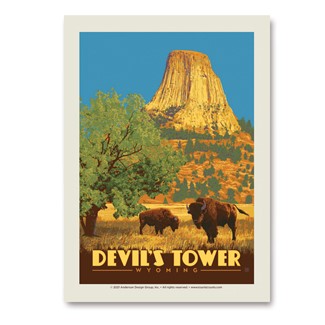 Devils Tower Wyoming Vert Sticker | Vertical Sticker