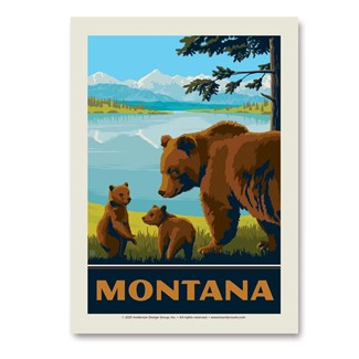 Montana Wildlife Bears Vert Sticker | Vertical Sticker