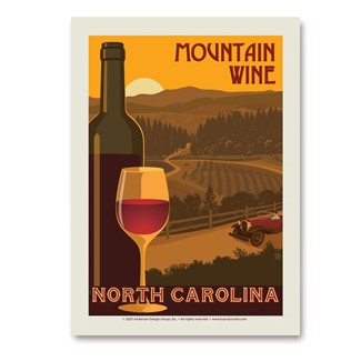 Mountain Wine North Carolina Vert Sticker | Vertical Sticker