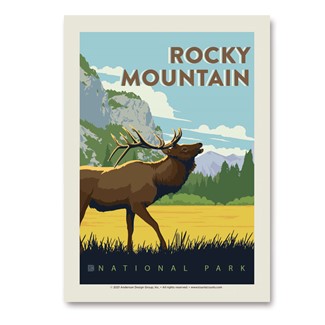 Rocky Mountain National Park Bugling Elk Vert Sticker | Vertical Sticker