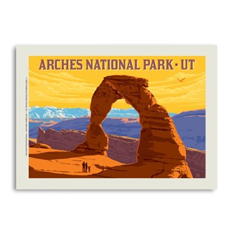 Arches NP Delicate Arch Sunset Horizontal Vert Sticker| Made in the USA