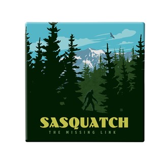 Sasquatch Square Magnet | Metal Magnet