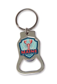 ME Puffin Emblem Bottle Opener Key Ring | American Made