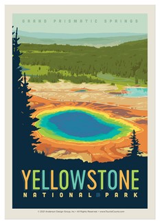 Yellowstone NP Grand Prismatic Springs Single Magnet | USA Made