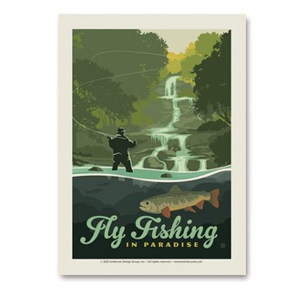 Fly Fishing in Paradise Vert Sticker | Made in the USA