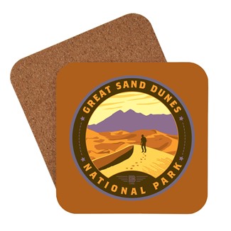 Great Sand Dunes NP Circle Design Coaster | Made in the USA