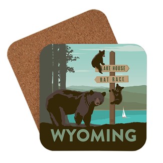 WY Sign Post Coaster | American Made Coaster