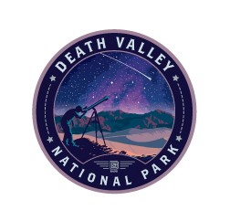 Death Valley NP Star Gazing Circle Sticker | Emblem Sticker