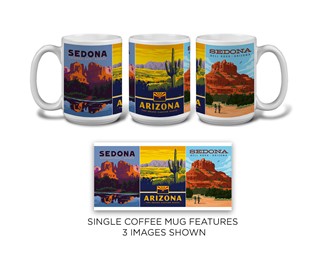 Arizona Triple Scene Mug | Arizona themed mugs