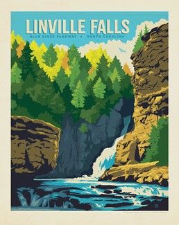 Linville Falls Landscape 8"x10" Print | USA Made
