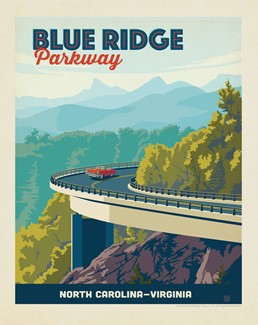 Blue Ridge Parkway Linn Cove Viaduct 8"x10" Print | USA Made
