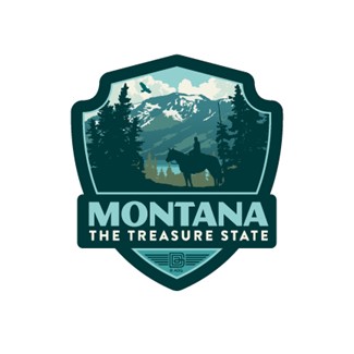 Montana Majestic Magical Horseback Emblem Magnet