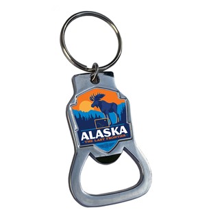 Alaska Emblem Bottle Opener Key Ring | American Made