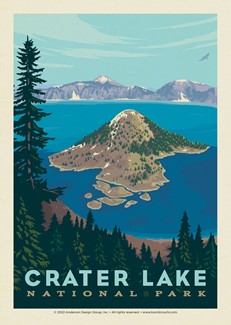 Crater Lake NP Watchman Peak Trail Postcard