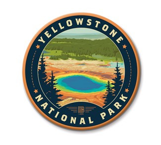 Yellowstone NP Prismatic Springs Circle Magnet | Circle Magnets