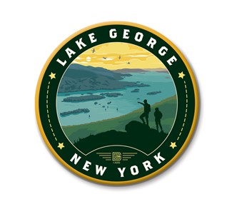 Lake George Overlook Circle Magnet | Circle Magnets