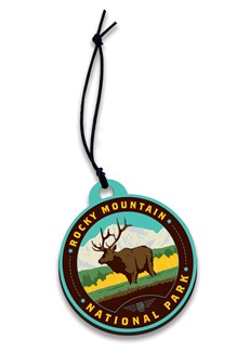 RMNP Longs Peak Circle Wooden Ornament | American Made