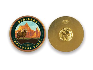 Badlands NP Vulture Peak Circle Pin | American Made