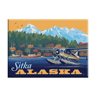 Alaska Sitka Metal Magnet | USA Made