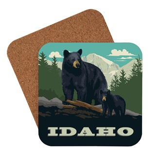 Idaho Wildlife Black Bear Coaster | Made in the USA