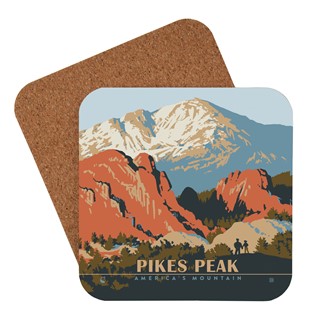Pikes Peak CO Hikers Delight Coaster  | American made coaster