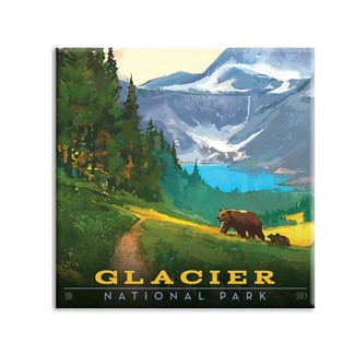 Glacier NP Indian Pass Square Magnet | Metal Magnet