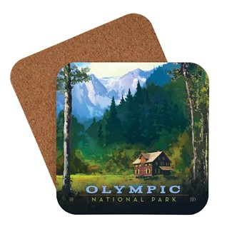 Olympic NP Enchanted Valley Chalet Coaster | American Made Coaster