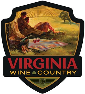 Virginia Wine Country Oil Emblem Sticker | American Made