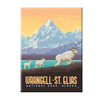 Wrangell-St.Elias NP Dall Sheep Magnet | Made in the USA