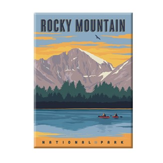 Rocky Mountain NP Kayakers Magnet | Made in the USA