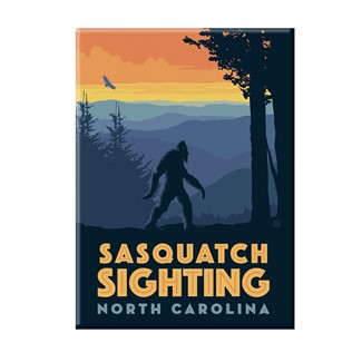 North Carolina Sasquatch Magnet | Metal Magnet