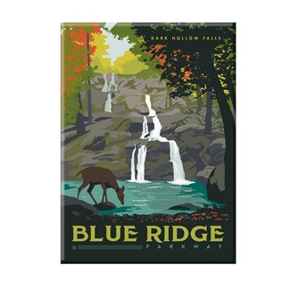 Blue Ridge Parkway Dark Hollow Falls Magnet | Metal Magnet